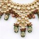 Handcrafted Royal Kundan Bridal Necklace Set with Maangtika